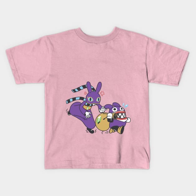 Ravio Chasing Nabbit Kids T-Shirt by ConnorGotchi